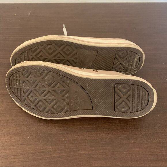 Pink and Rose Gold Textured All Star Converse Junior Size US 5.5 - Picture 6 of 8